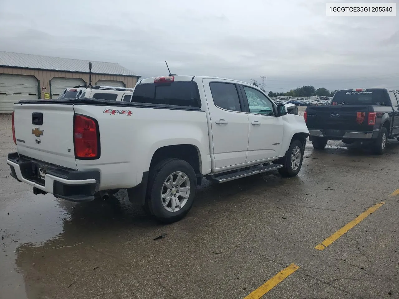 2016 Chevrolet Colorado Lt VIN: 1GCGTCE35G1205540 Lot: 72648064