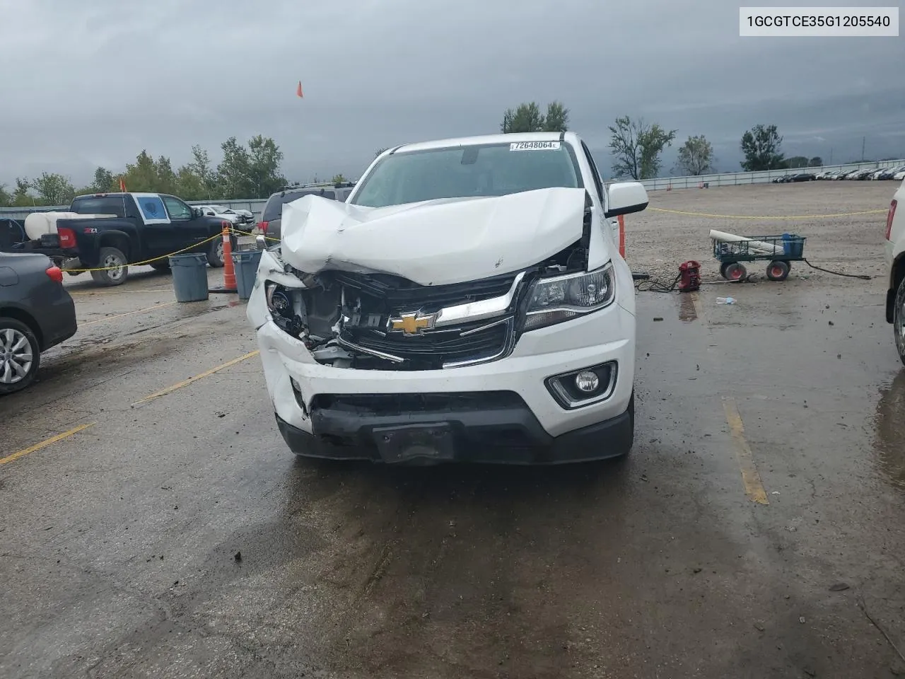 2016 Chevrolet Colorado Lt VIN: 1GCGTCE35G1205540 Lot: 72648064