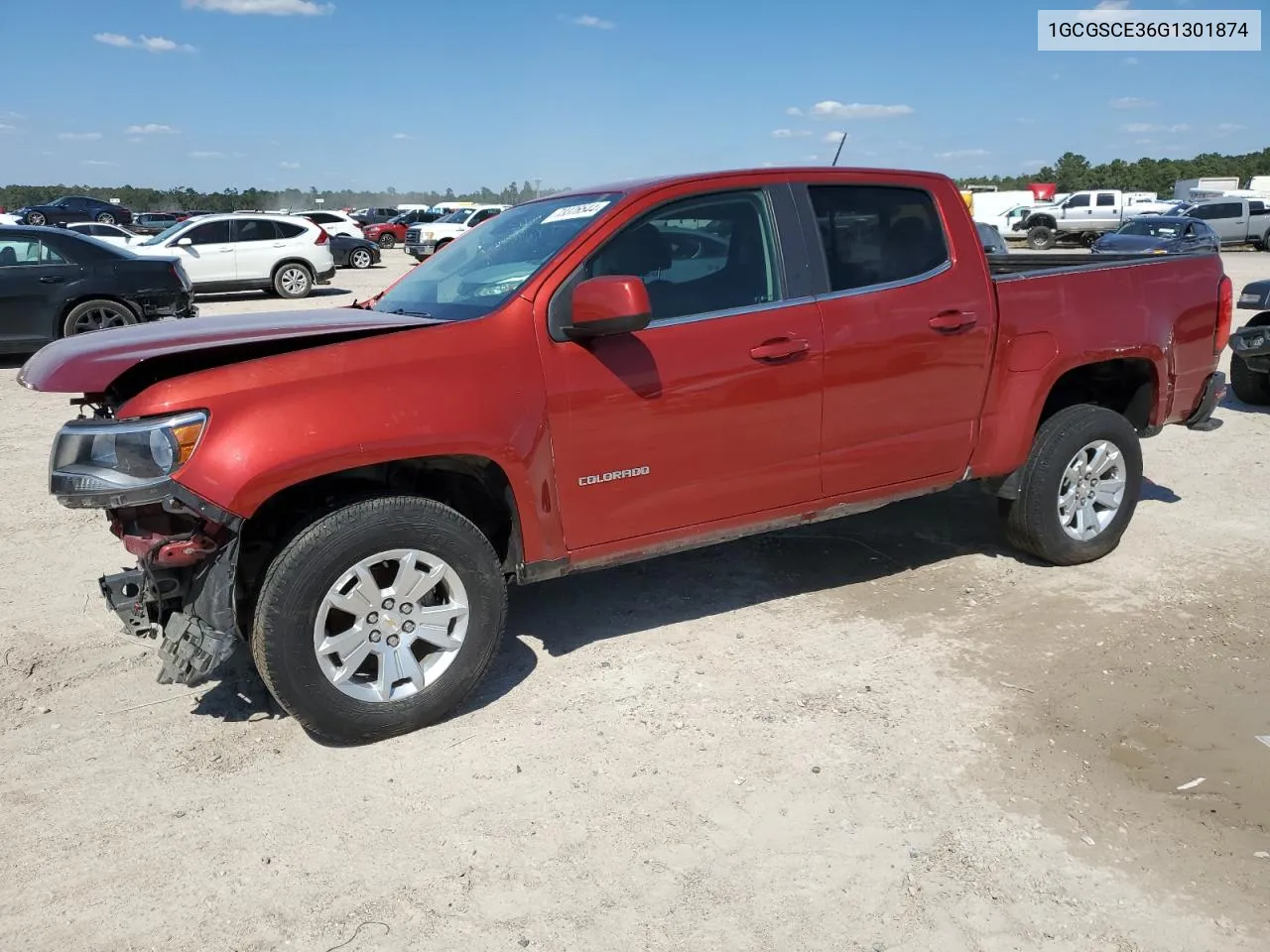 2016 Chevrolet Colorado Lt VIN: 1GCGSCE36G1301874 Lot: 73376544