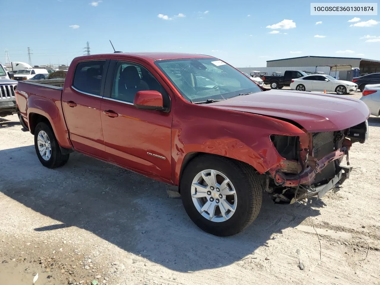 2016 Chevrolet Colorado Lt VIN: 1GCGSCE36G1301874 Lot: 73376544