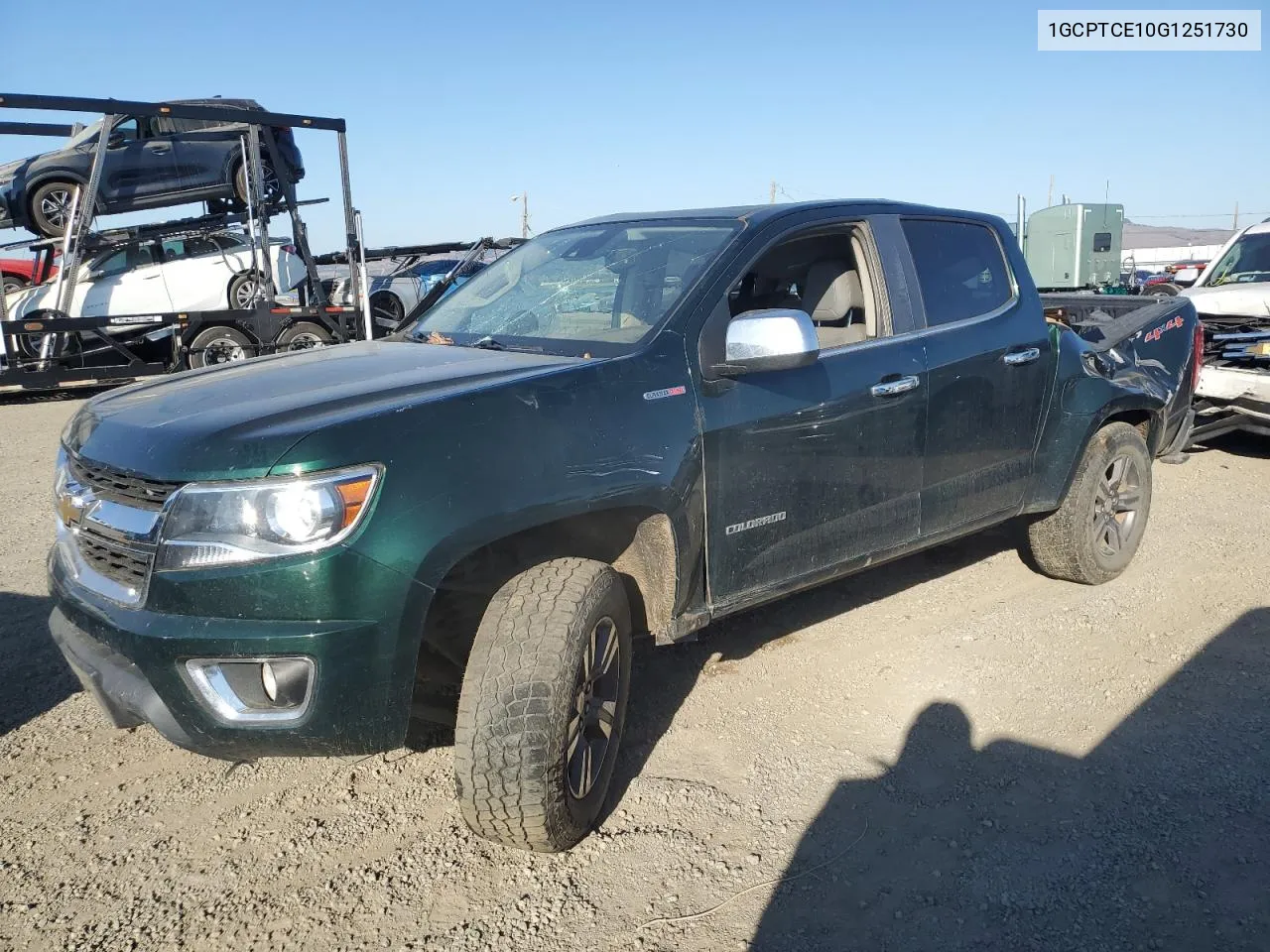 2016 Chevrolet Colorado Lt VIN: 1GCPTCE10G1251730 Lot: 74107174