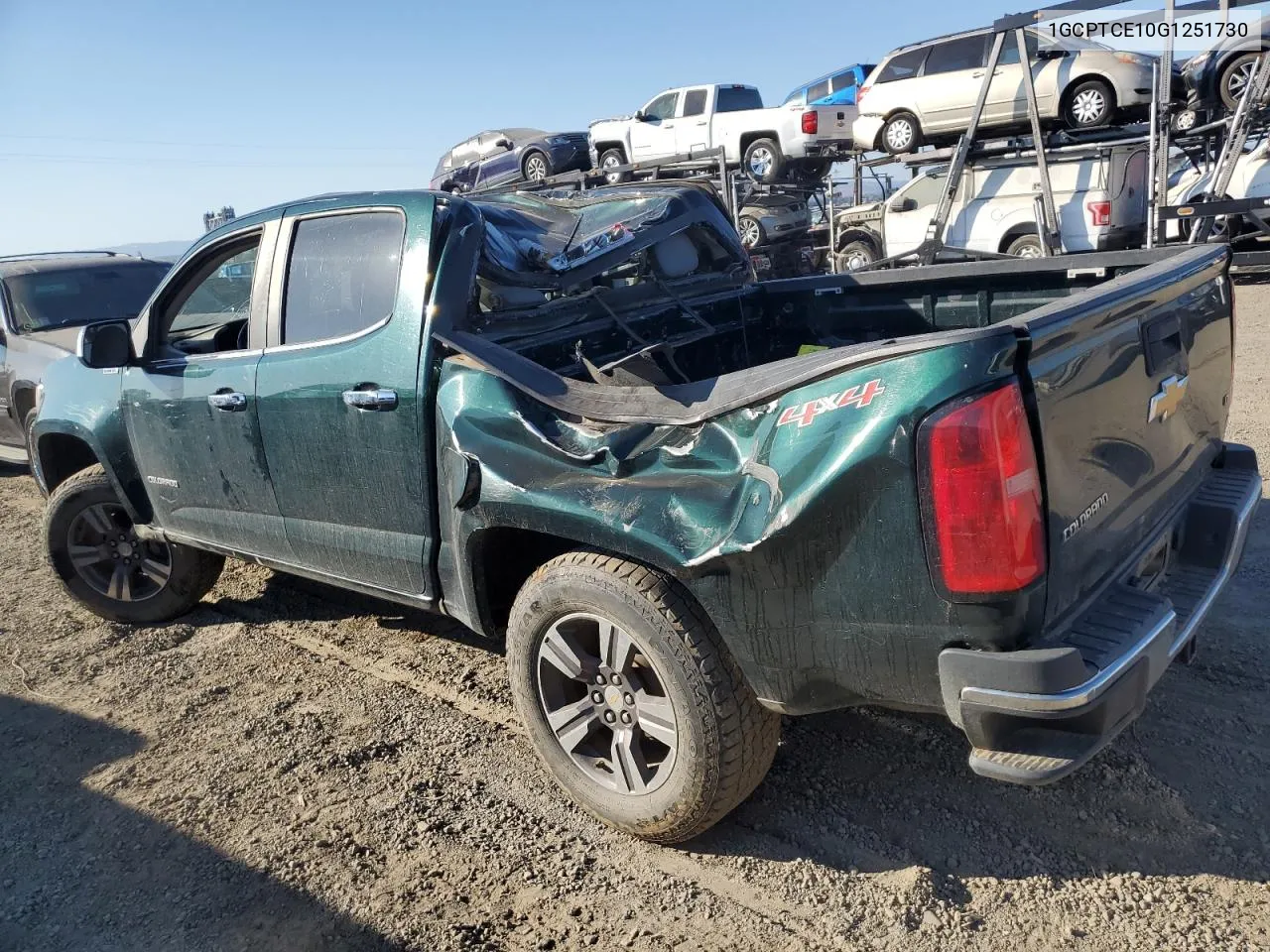 2016 Chevrolet Colorado Lt VIN: 1GCPTCE10G1251730 Lot: 74107174