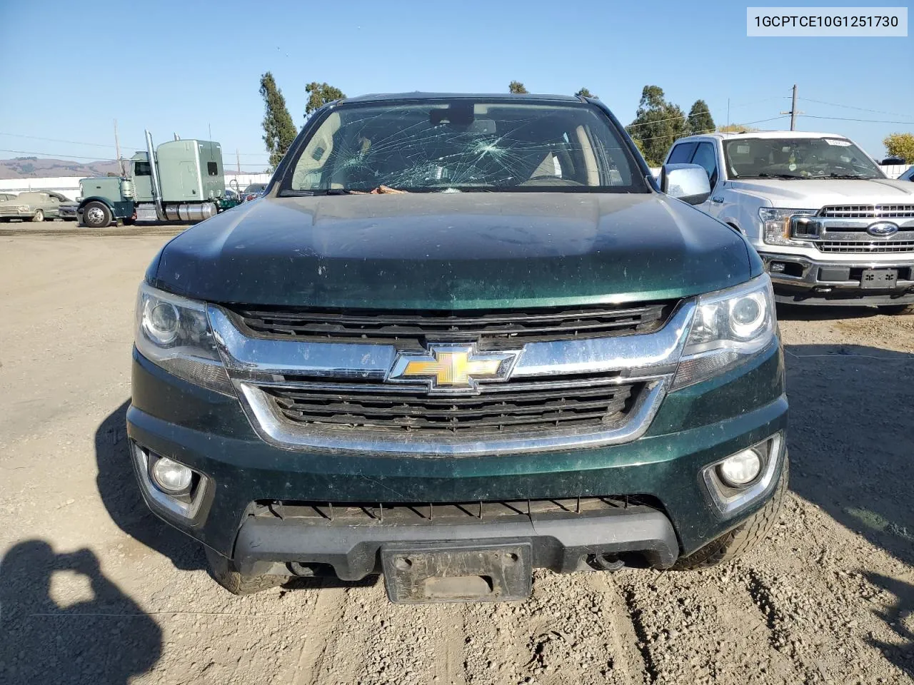 2016 Chevrolet Colorado Lt VIN: 1GCPTCE10G1251730 Lot: 74107174