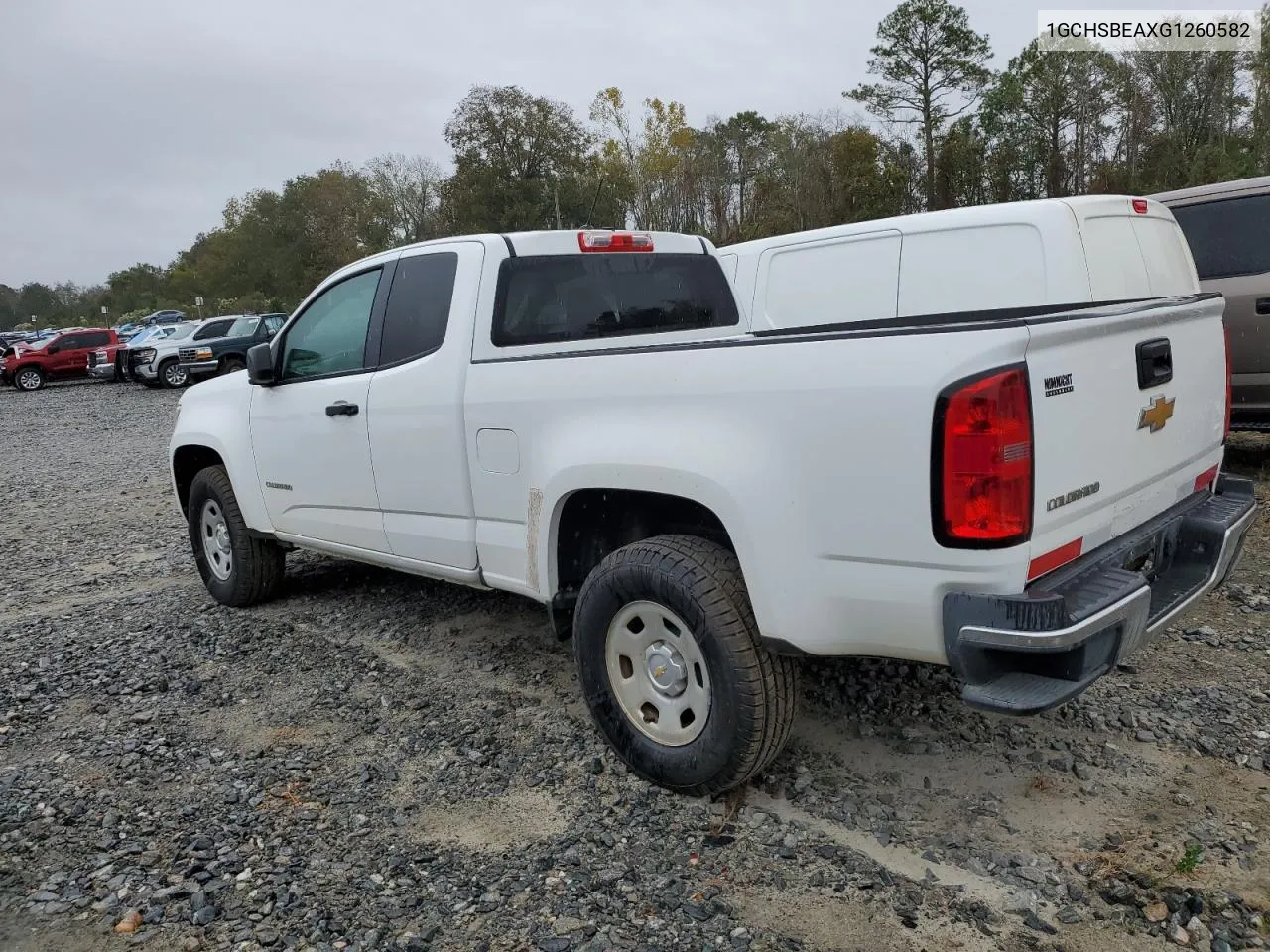 2016 Chevrolet Colorado VIN: 1GCHSBEAXG1260582 Lot: 76502874