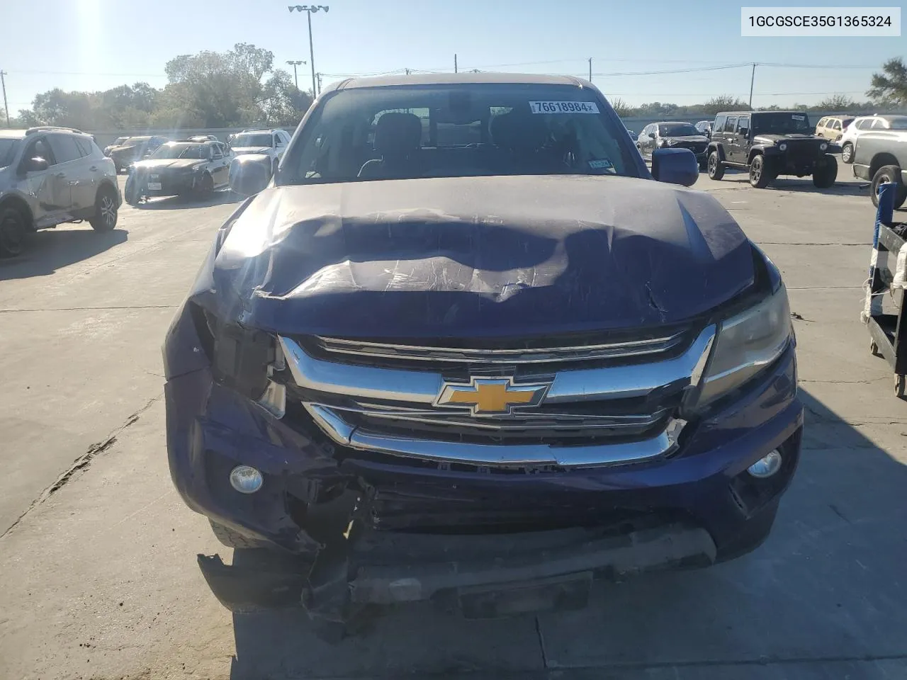 2016 Chevrolet Colorado Lt VIN: 1GCGSCE35G1365324 Lot: 76618984