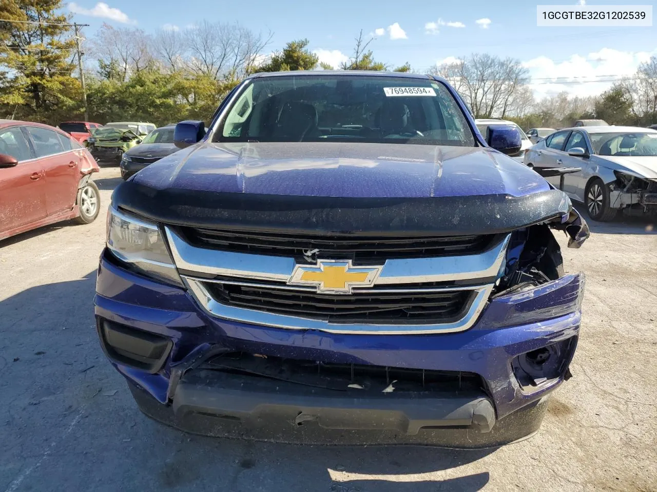 2016 Chevrolet Colorado VIN: 1GCGTBE32G1202539 Lot: 76948594