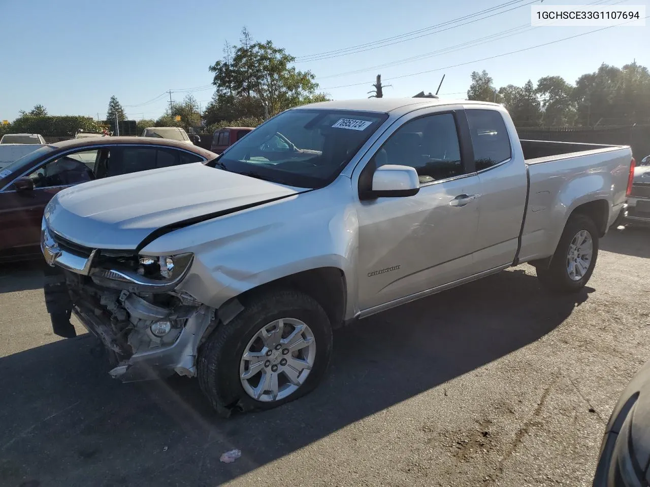 2016 Chevrolet Colorado Lt VIN: 1GCHSCE33G1107694 Lot: 76952124