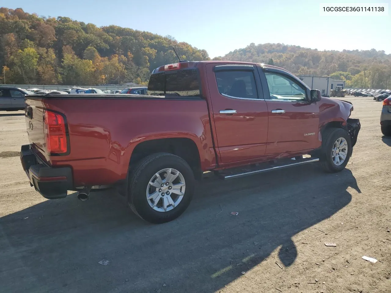 2016 Chevrolet Colorado Lt VIN: 1GCGSCE36G1141138 Lot: 76980934