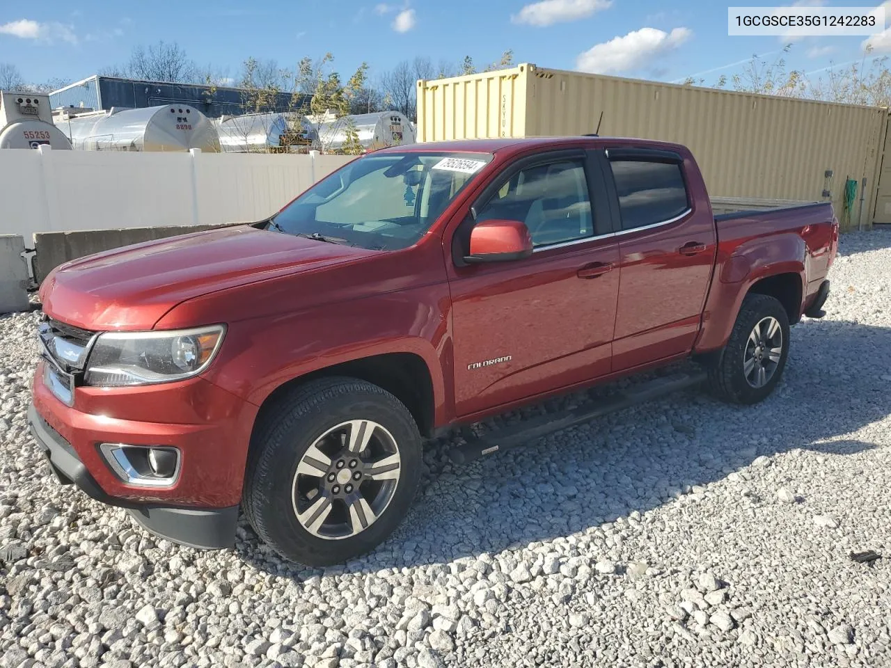 2016 Chevrolet Colorado Lt VIN: 1GCGSCE35G1242283 Lot: 79526594