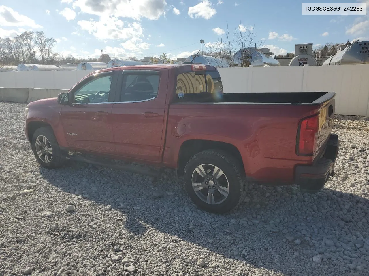 2016 Chevrolet Colorado Lt VIN: 1GCGSCE35G1242283 Lot: 79526594