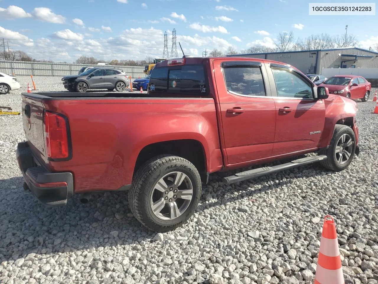 2016 Chevrolet Colorado Lt VIN: 1GCGSCE35G1242283 Lot: 79526594