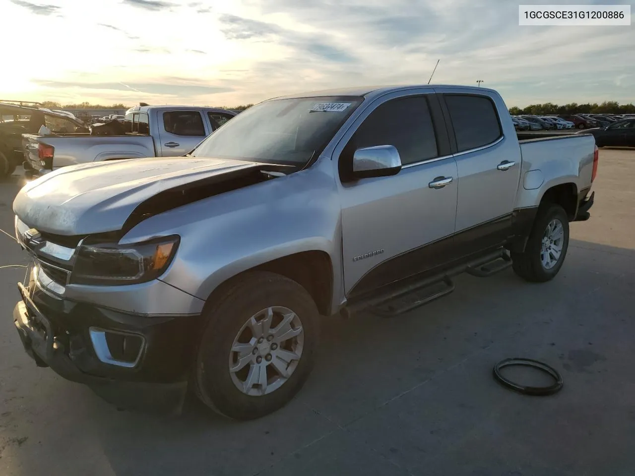 2016 Chevrolet Colorado Lt VIN: 1GCGSCE31G1200886 Lot: 79637474