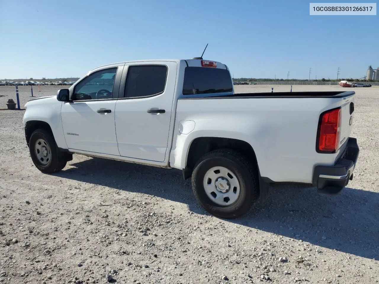 2016 Chevrolet Colorado VIN: 1GCGSBE33G1266317 Lot: 80127204