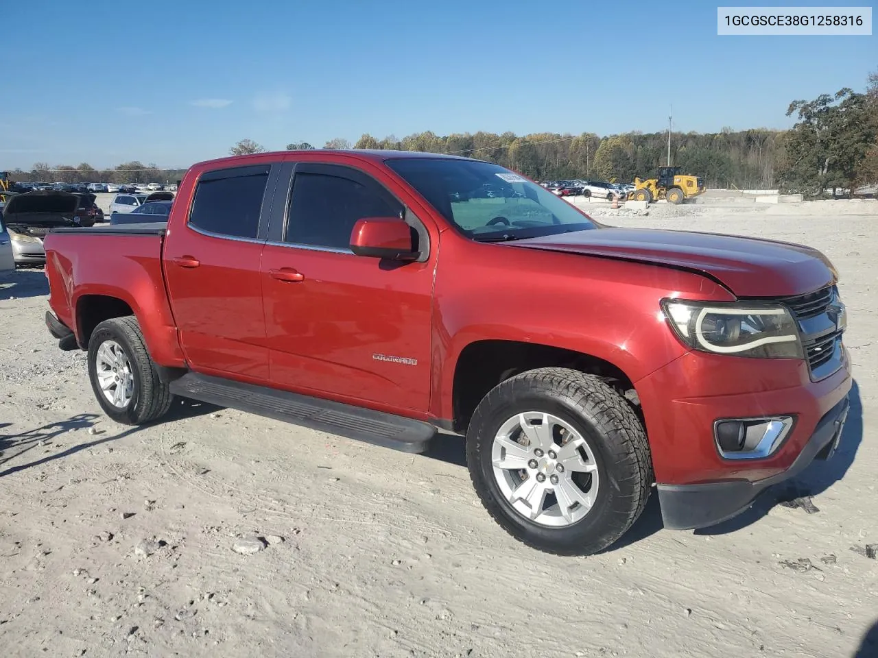 2016 Chevrolet Colorado Lt VIN: 1GCGSCE38G1258316 Lot: 80387564