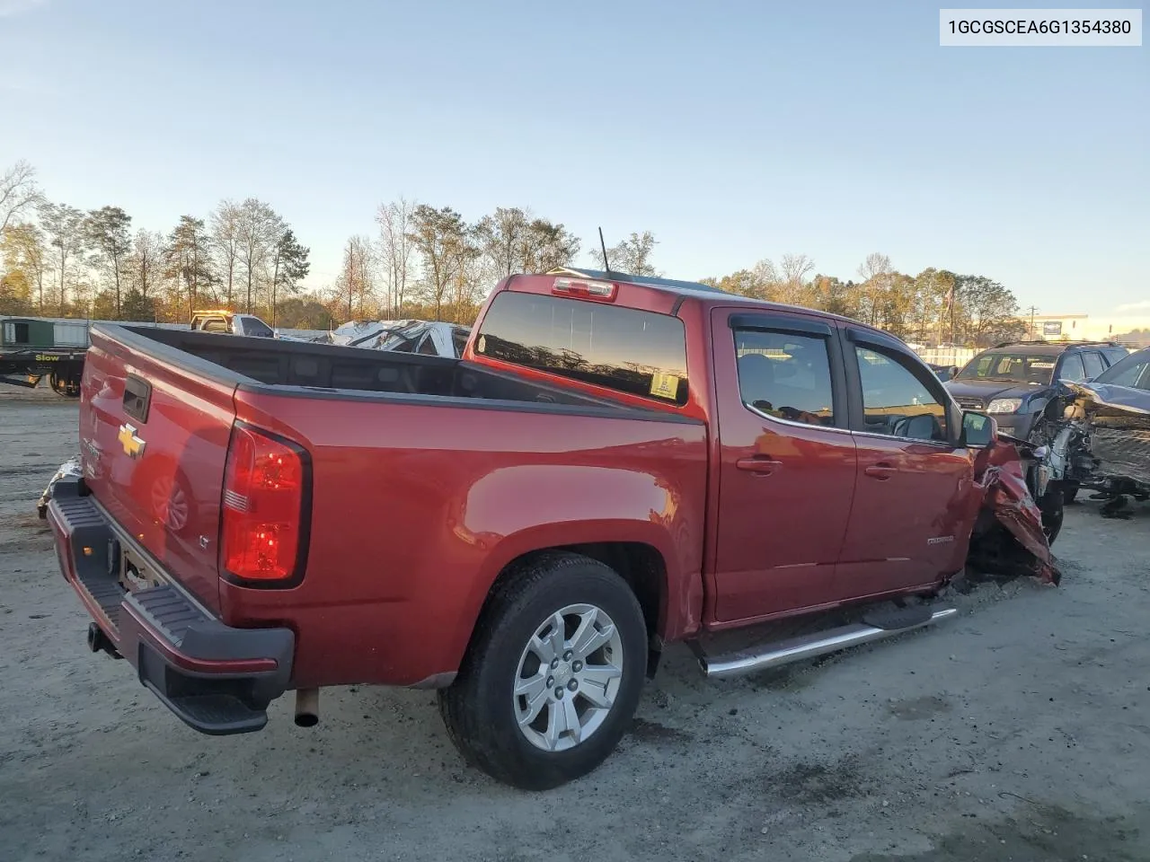 2016 Chevrolet Colorado Lt VIN: 1GCGSCEA6G1354380 Lot: 80536294