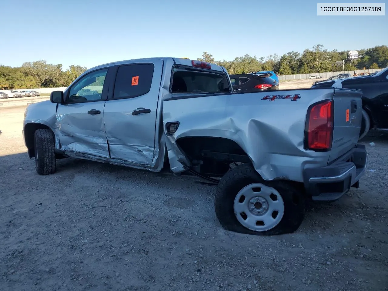 2016 Chevrolet Colorado VIN: 1GCGTBE36G1257589 Lot: 80860814