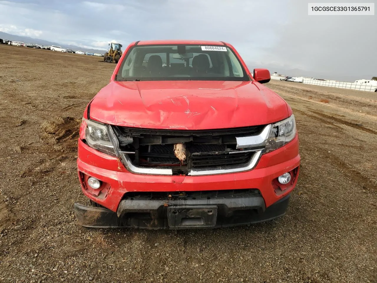 2016 Chevrolet Colorado Lt VIN: 1GCGSCE33G1365791 Lot: 80884624