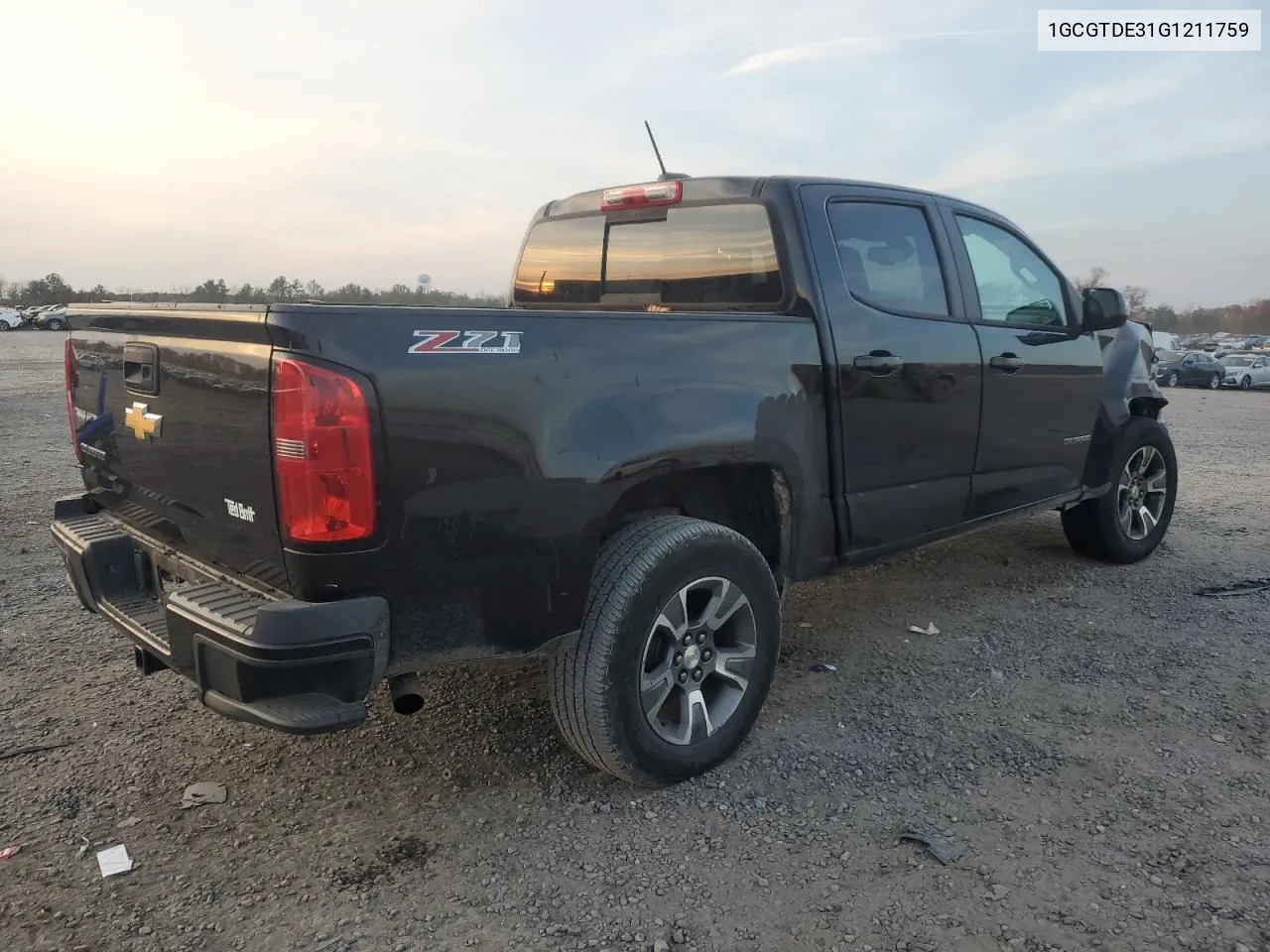 2016 Chevrolet Colorado Z71 VIN: 1GCGTDE31G1211759 Lot: 81378244