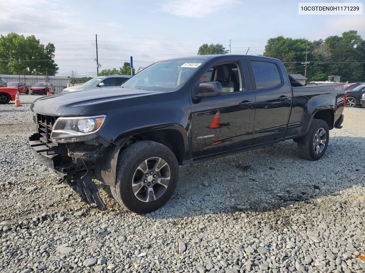 2017 Chevrolet Colorado Z71 VIN: 1GCGTDEN0H1171239 Lot: 57194124