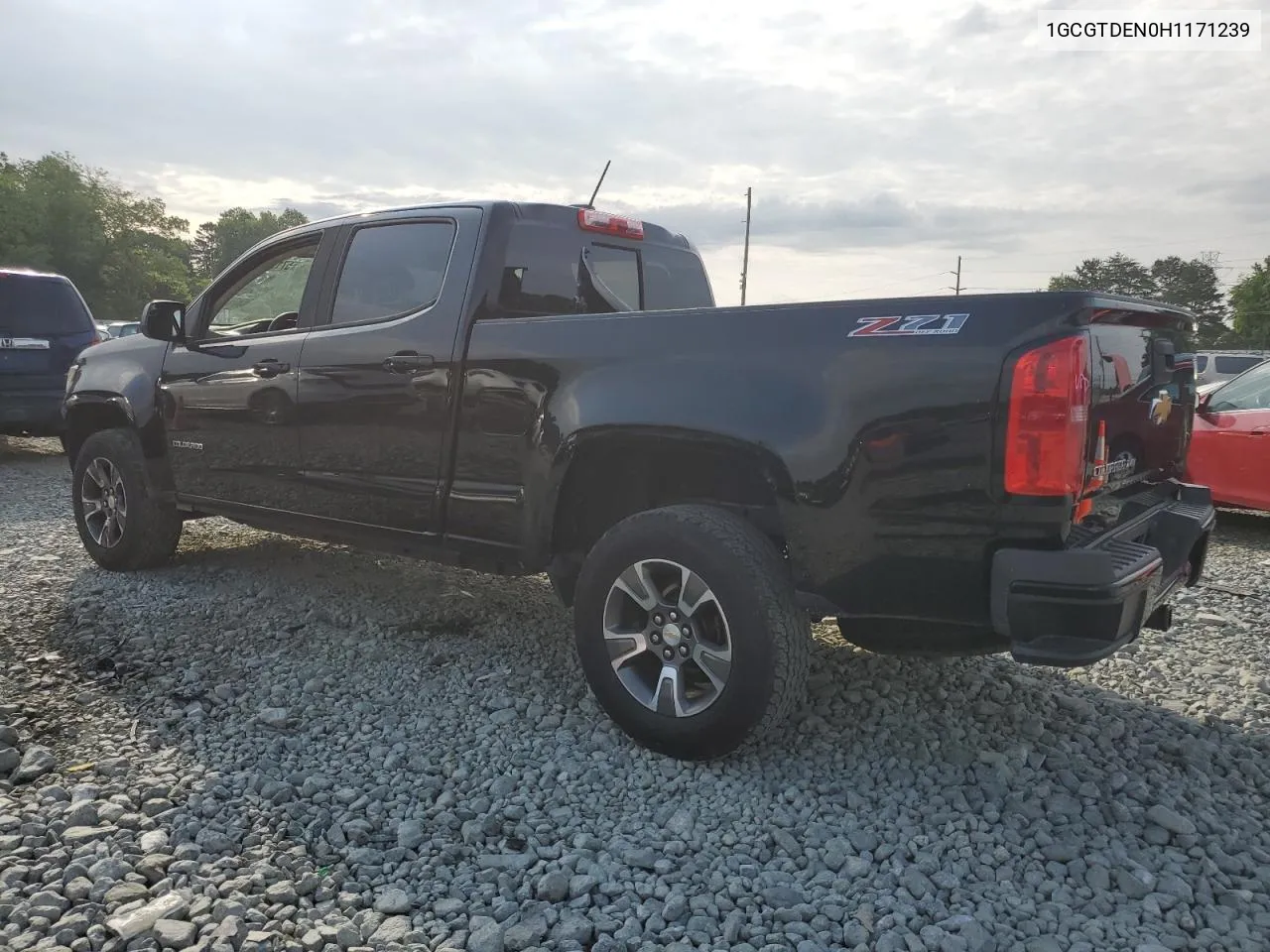 2017 Chevrolet Colorado Z71 VIN: 1GCGTDEN0H1171239 Lot: 57194124