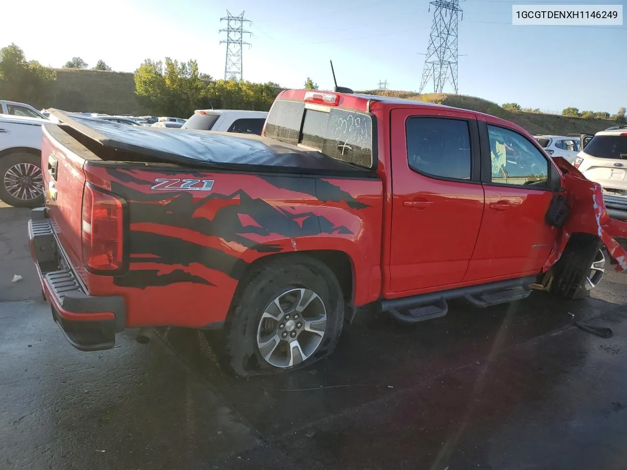 2017 Chevrolet Colorado Z71 VIN: 1GCGTDENXH1146249 Lot: 74442404