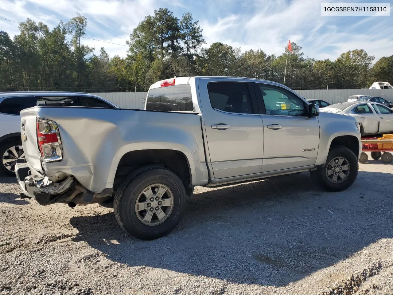 2017 Chevrolet Colorado VIN: 1GCGSBEN7H1158110 Lot: 77335484