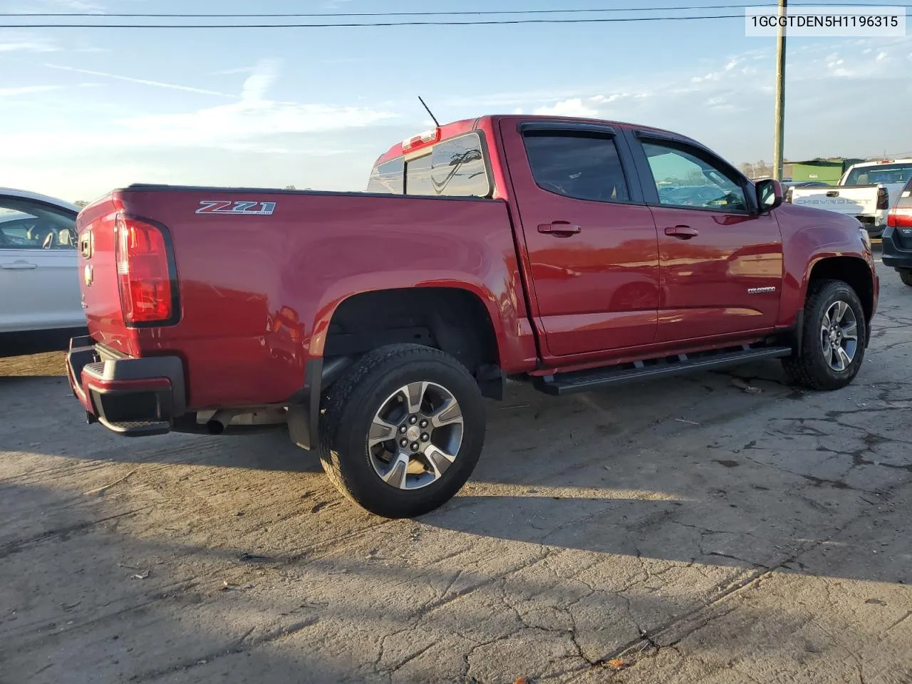 2017 Chevrolet Colorado Z71 VIN: 1GCGTDEN5H1196315 Lot: 80995204