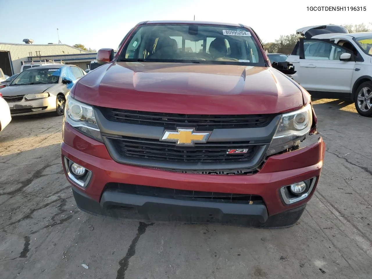 2017 Chevrolet Colorado Z71 VIN: 1GCGTDEN5H1196315 Lot: 80995204