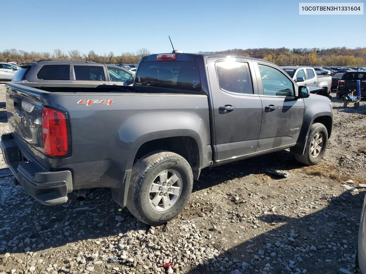 2017 Chevrolet Colorado VIN: 1GCGTBEN3H1331604 Lot: 81358304