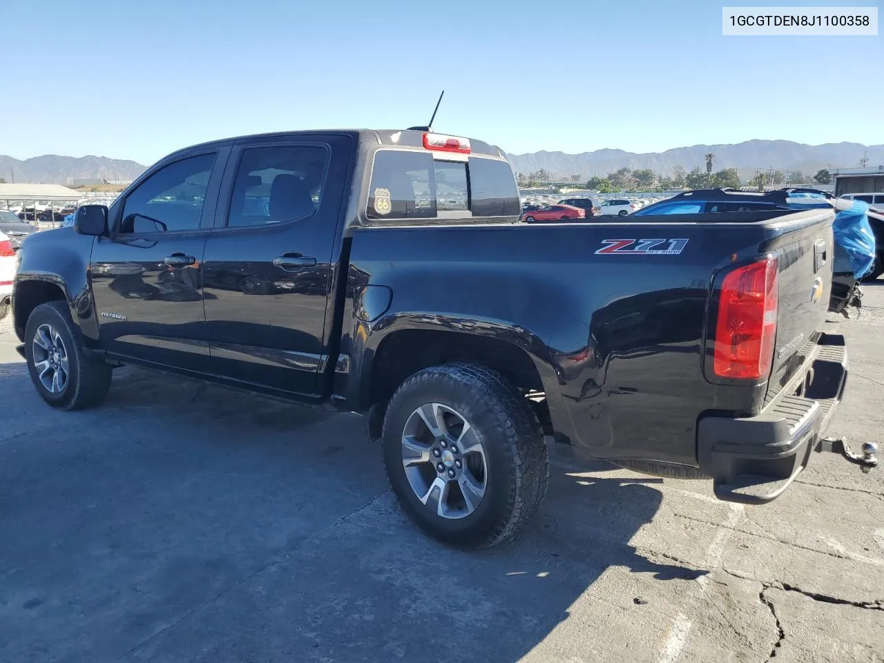 2018 Chevrolet Colorado Z71 VIN: 1GCGTDEN8J1100358 Lot: 67982214