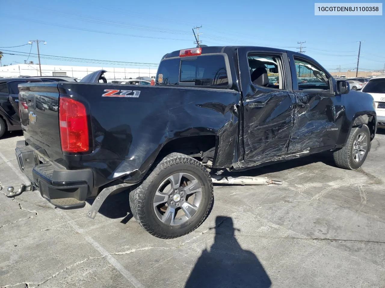 2018 Chevrolet Colorado Z71 VIN: 1GCGTDEN8J1100358 Lot: 67982214