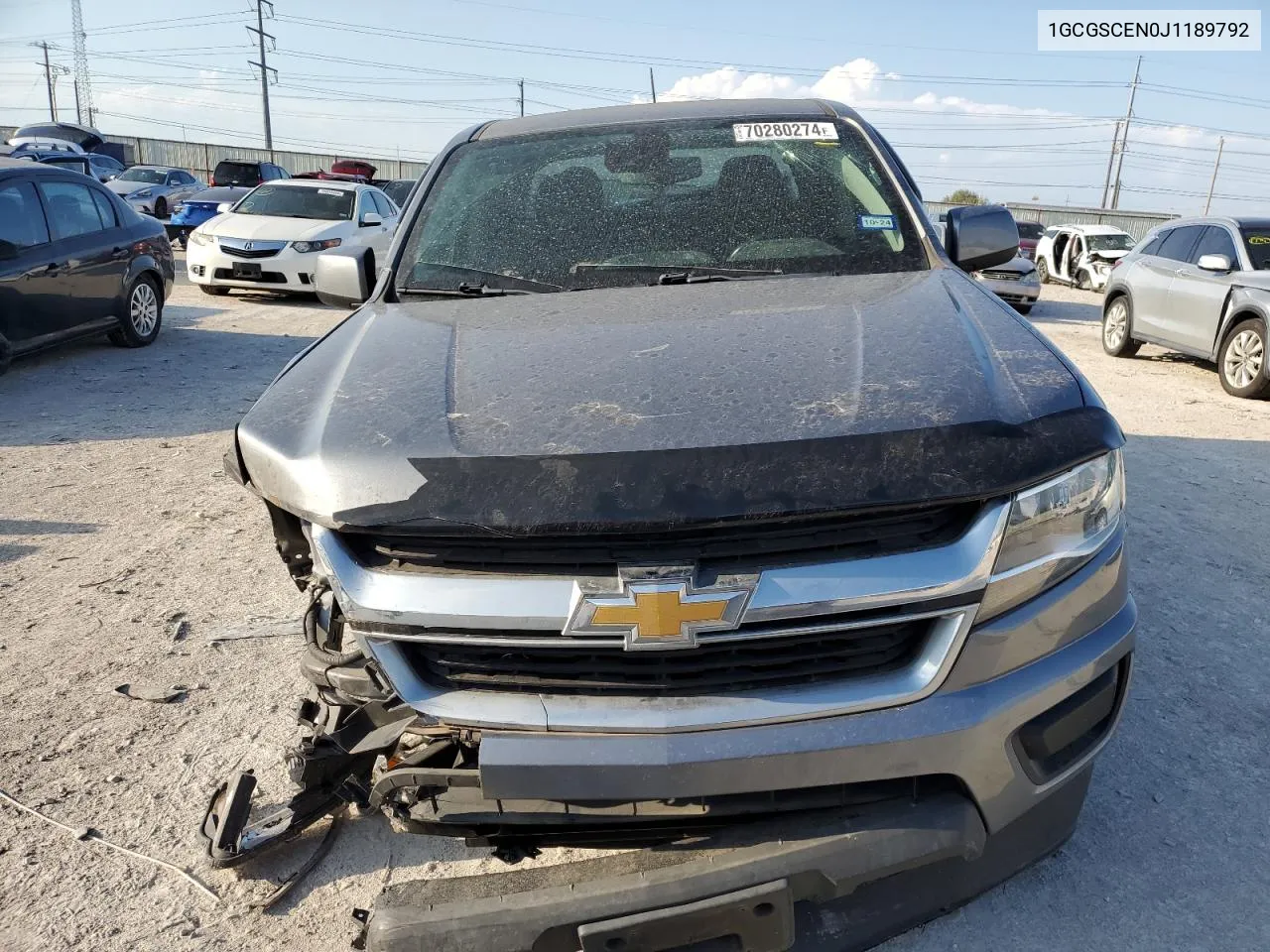 2018 Chevrolet Colorado Lt VIN: 1GCGSCEN0J1189792 Lot: 70280274