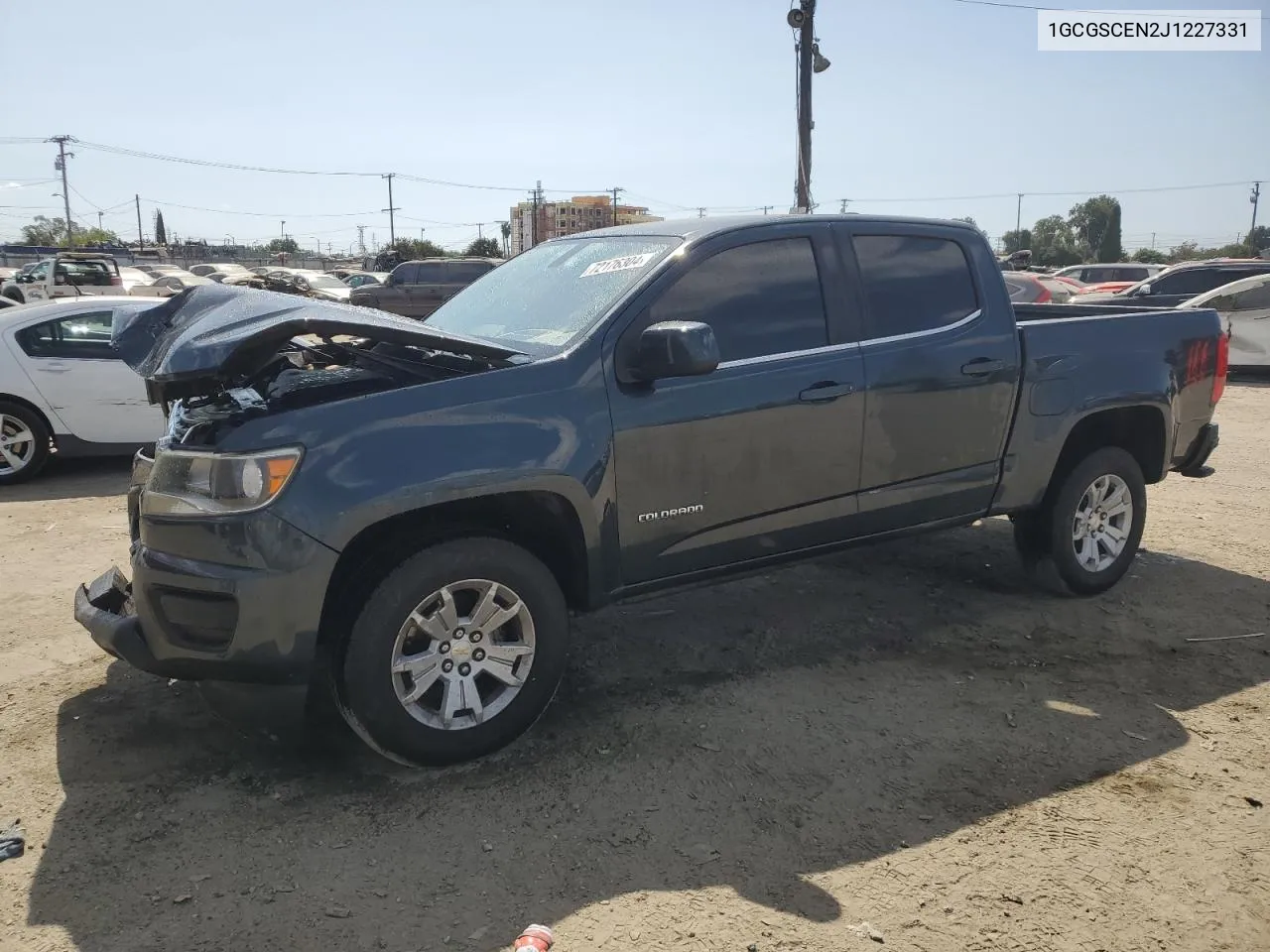 2018 Chevrolet Colorado Lt VIN: 1GCGSCEN2J1227331 Lot: 72176304