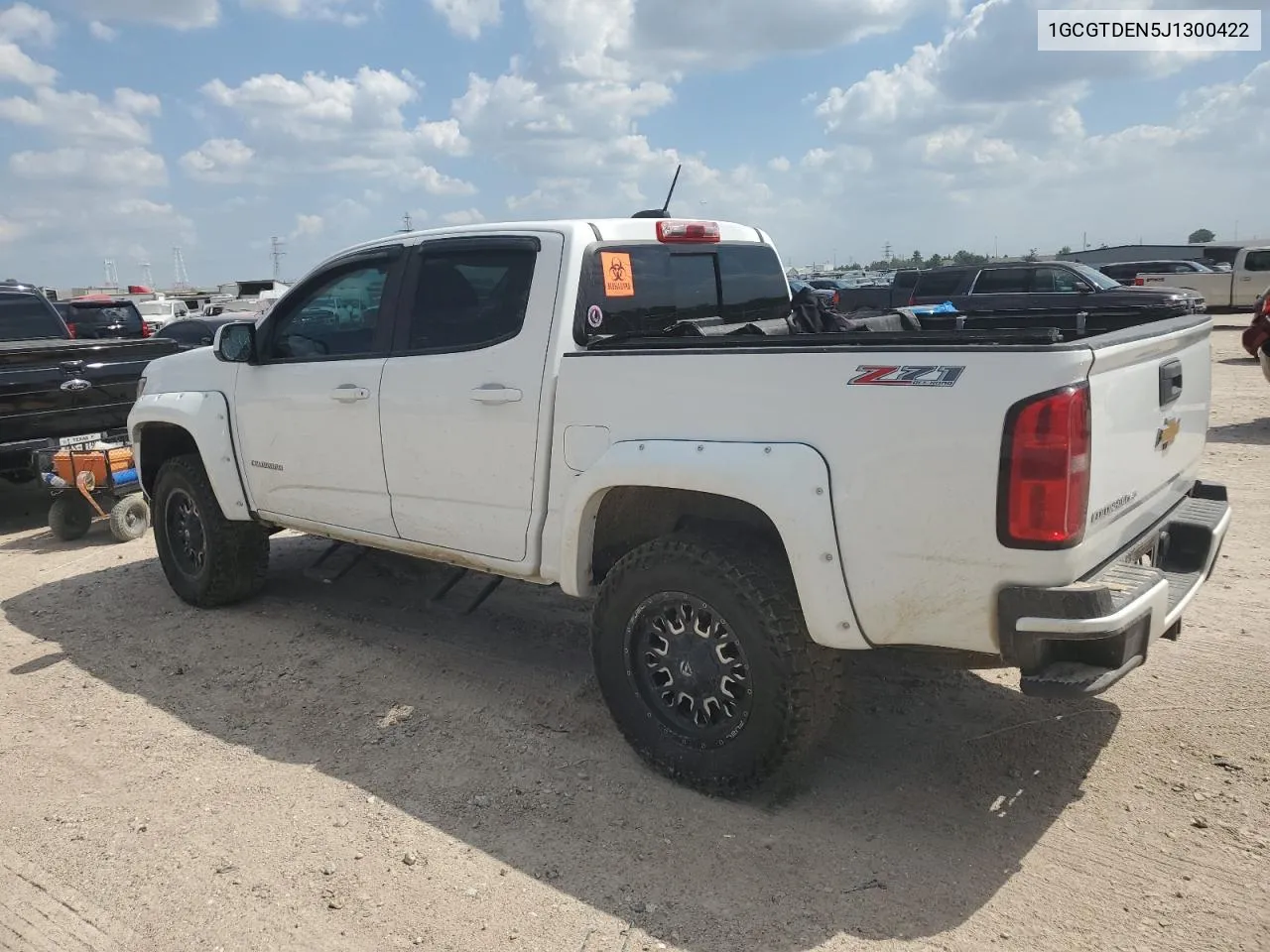 2018 Chevrolet Colorado Z71 VIN: 1GCGTDEN5J1300422 Lot: 72406854