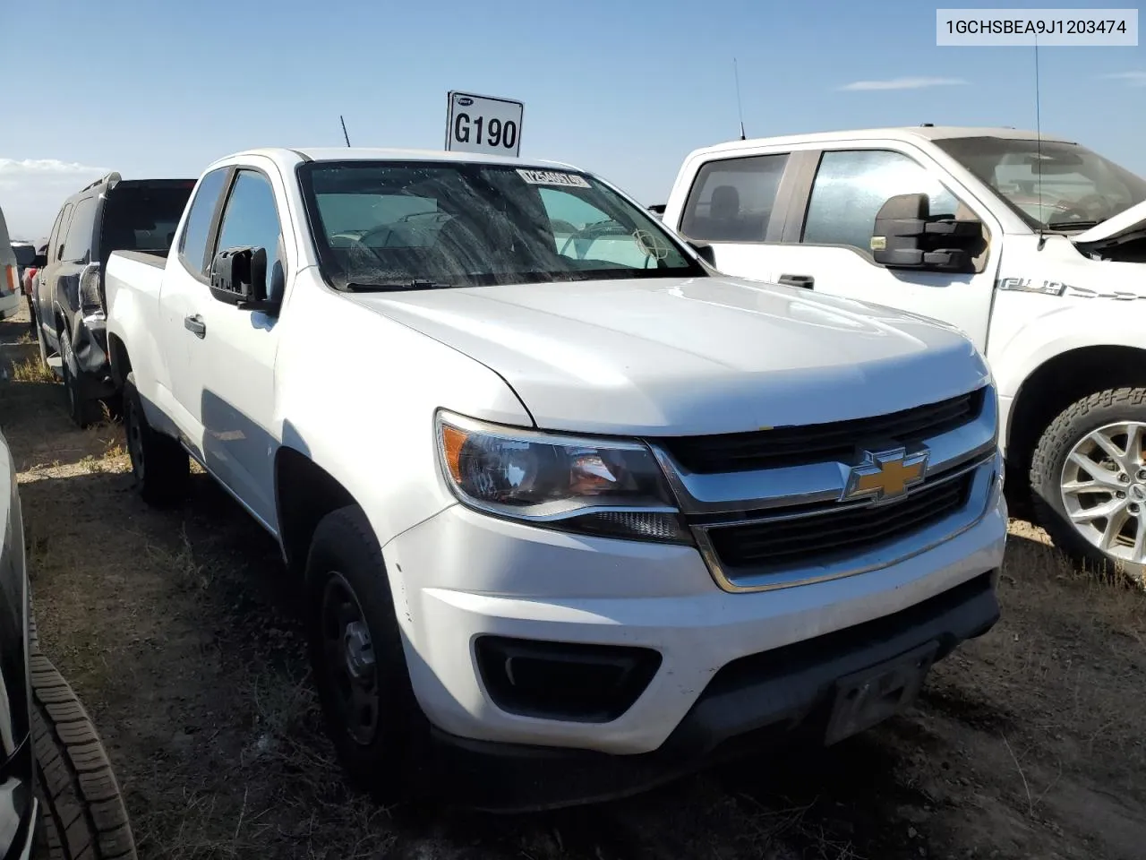 2018 Chevrolet Colorado VIN: 1GCHSBEA9J1203474 Lot: 72546974