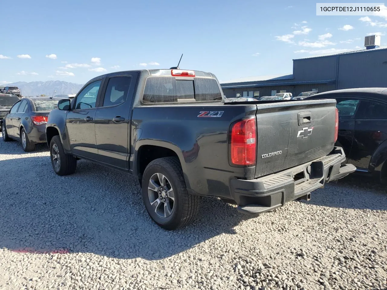 2018 Chevrolet Colorado Z71 VIN: 1GCPTDE12J1110655 Lot: 73012504