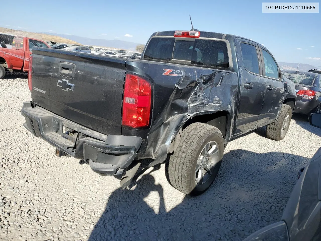 2018 Chevrolet Colorado Z71 VIN: 1GCPTDE12J1110655 Lot: 73012504