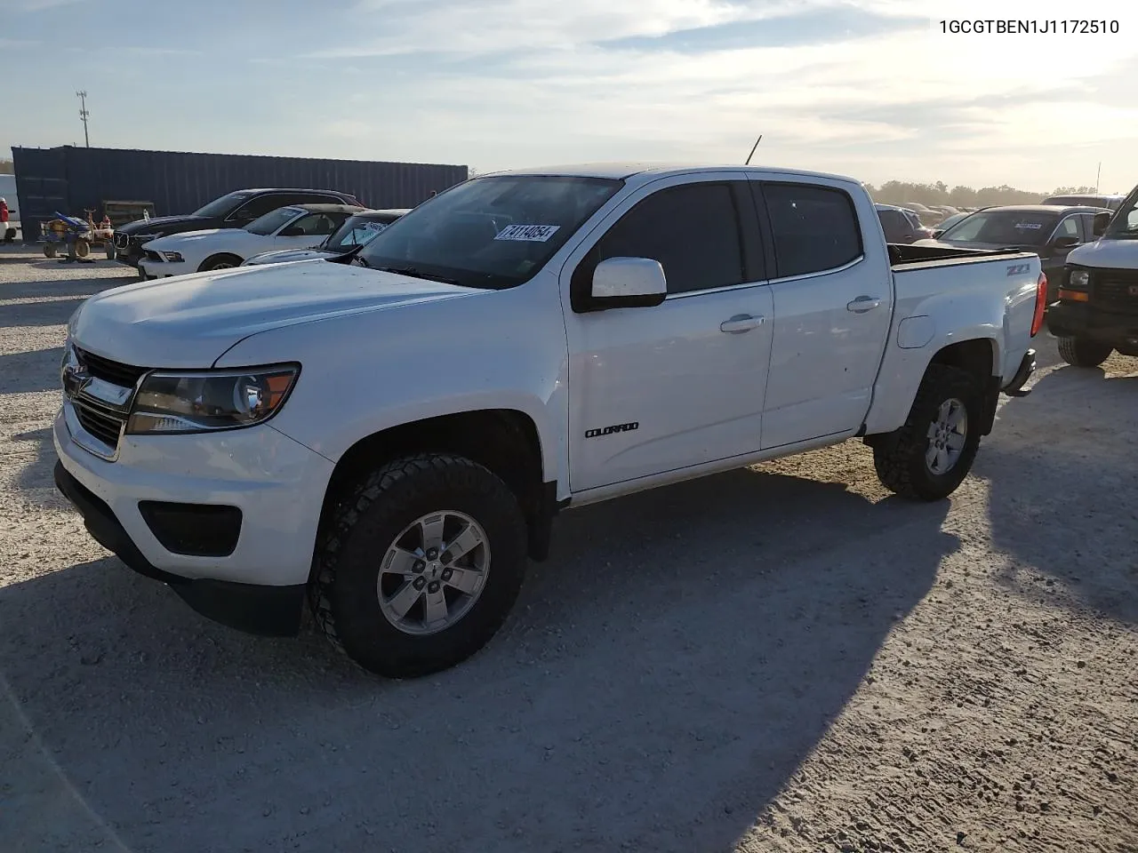 2018 Chevrolet Colorado VIN: 1GCGTBEN1J1172510 Lot: 74114054