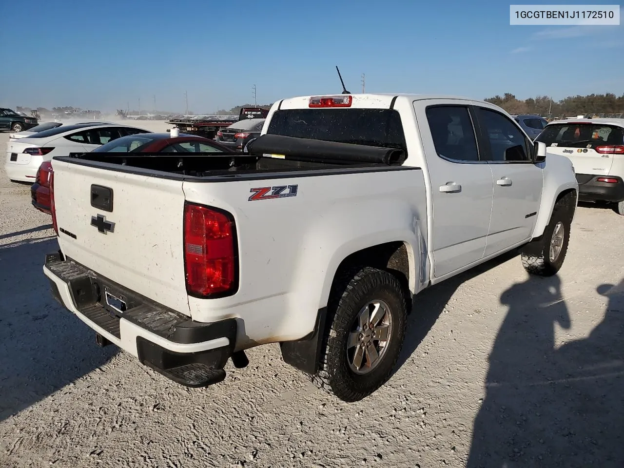 2018 Chevrolet Colorado VIN: 1GCGTBEN1J1172510 Lot: 74114054