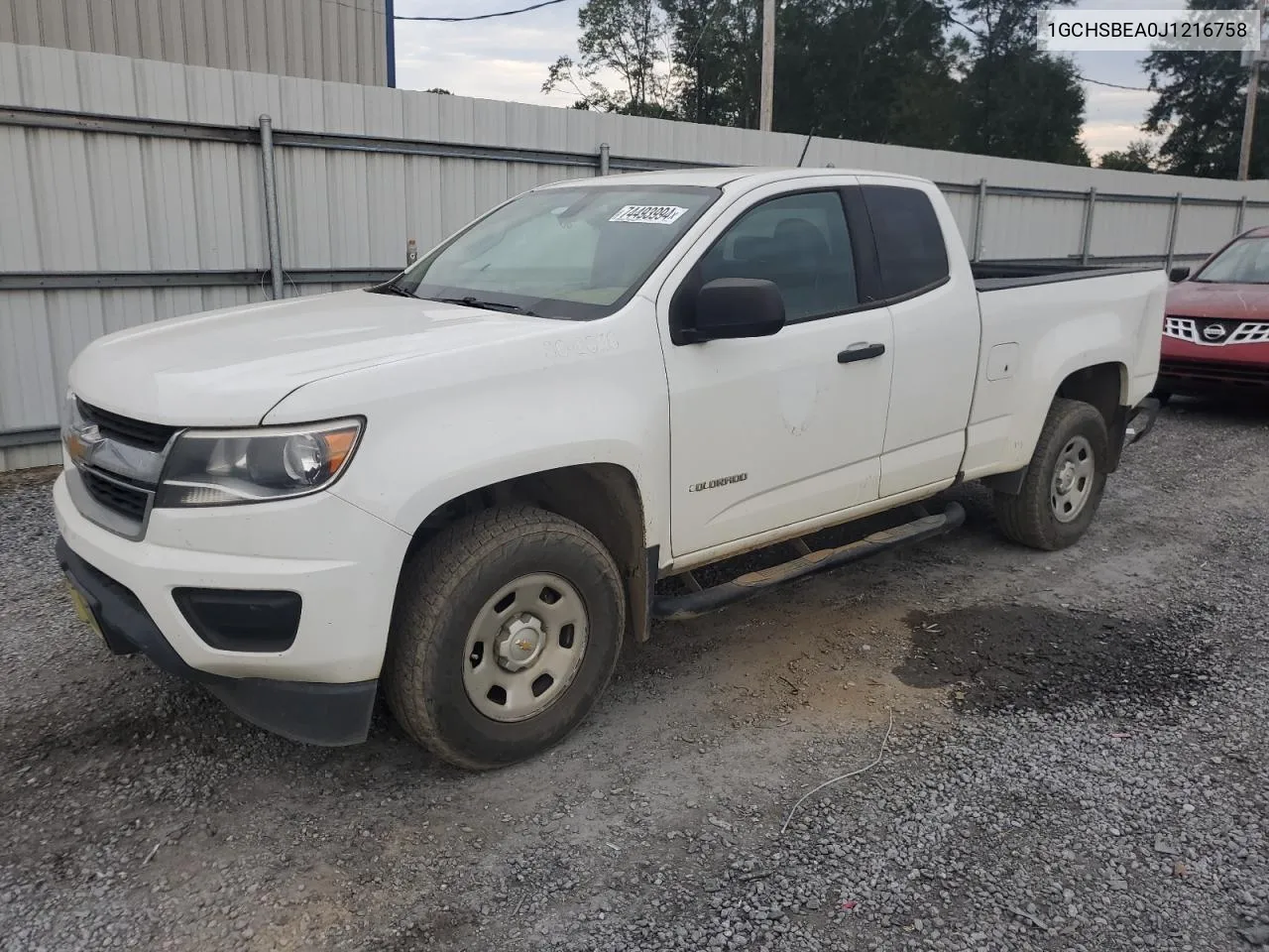 2018 Chevrolet Colorado VIN: 1GCHSBEA0J1216758 Lot: 74493994