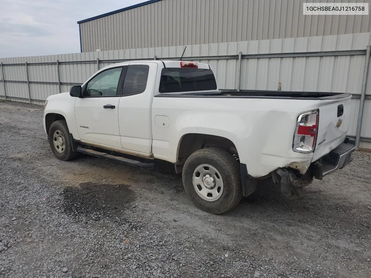 2018 Chevrolet Colorado VIN: 1GCHSBEA0J1216758 Lot: 74493994