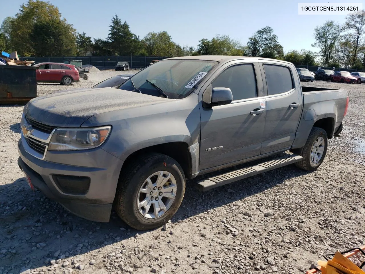 2018 Chevrolet Colorado Lt VIN: 1GCGTCEN8J1314261 Lot: 74548724