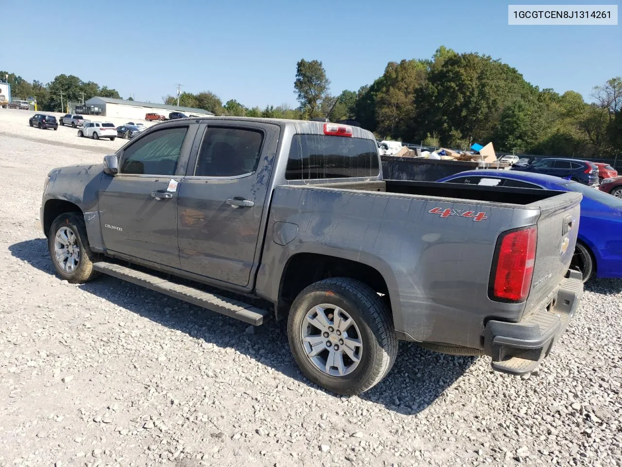 2018 Chevrolet Colorado Lt VIN: 1GCGTCEN8J1314261 Lot: 74548724