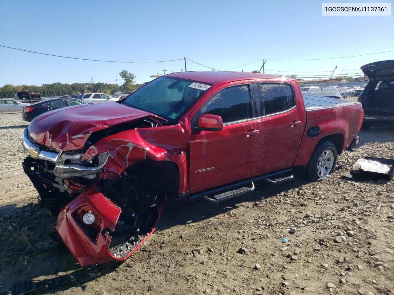 1GCGSCENXJ1137361 2018 Chevrolet Colorado Lt