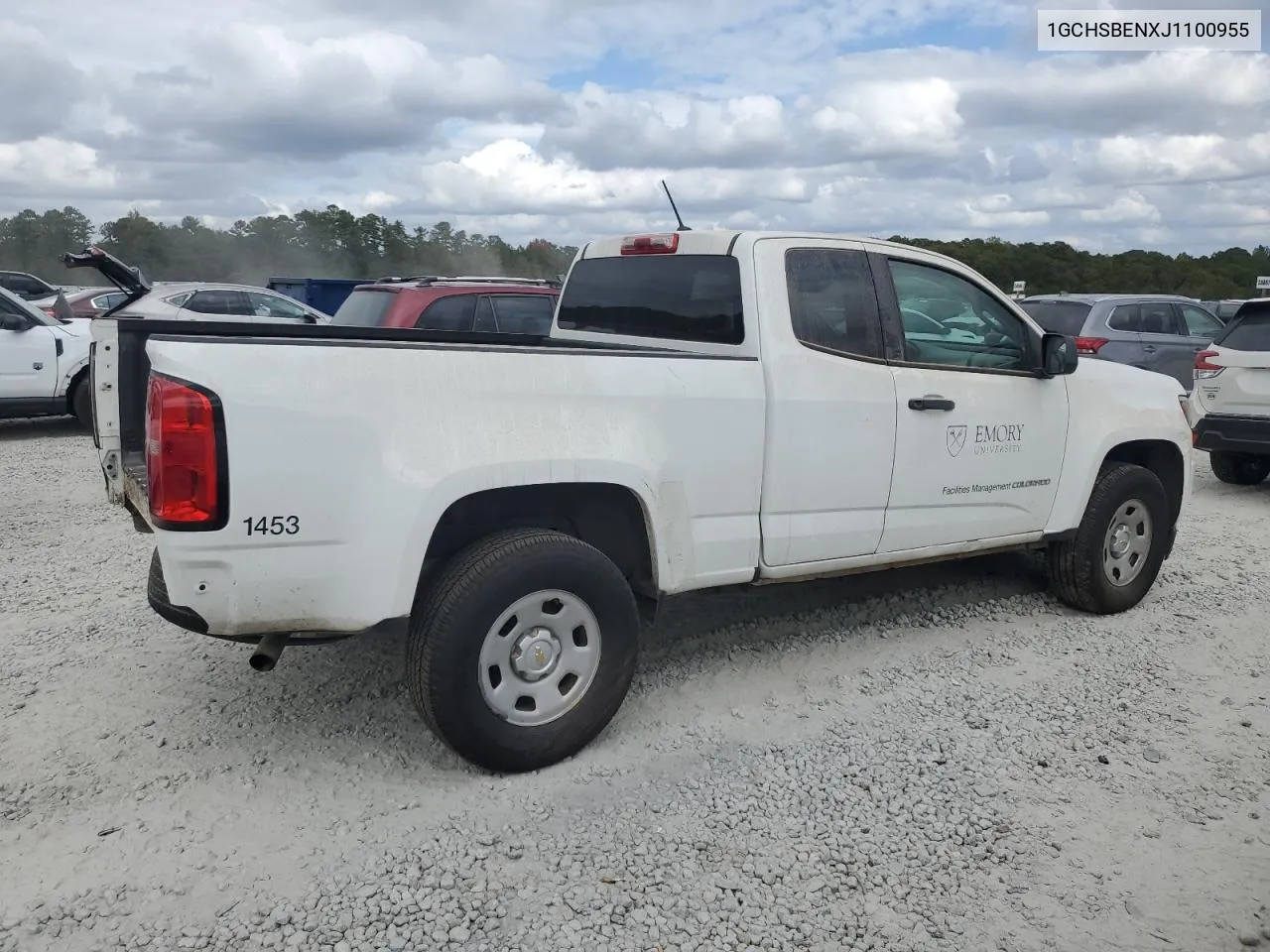 2018 Chevrolet Colorado VIN: 1GCHSBENXJ1100955 Lot: 74895284