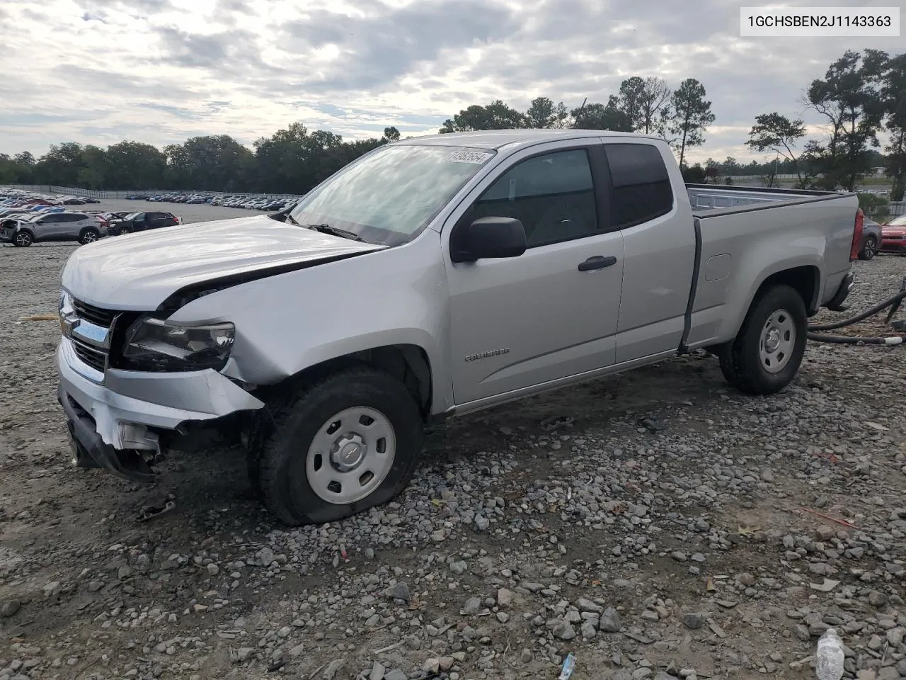 2018 Chevrolet Colorado VIN: 1GCHSBEN2J1143363 Lot: 74952654