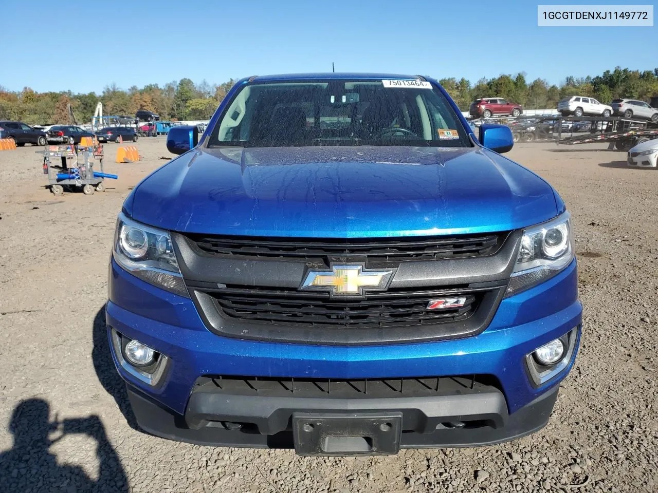 2018 Chevrolet Colorado Z71 VIN: 1GCGTDENXJ1149772 Lot: 75013464