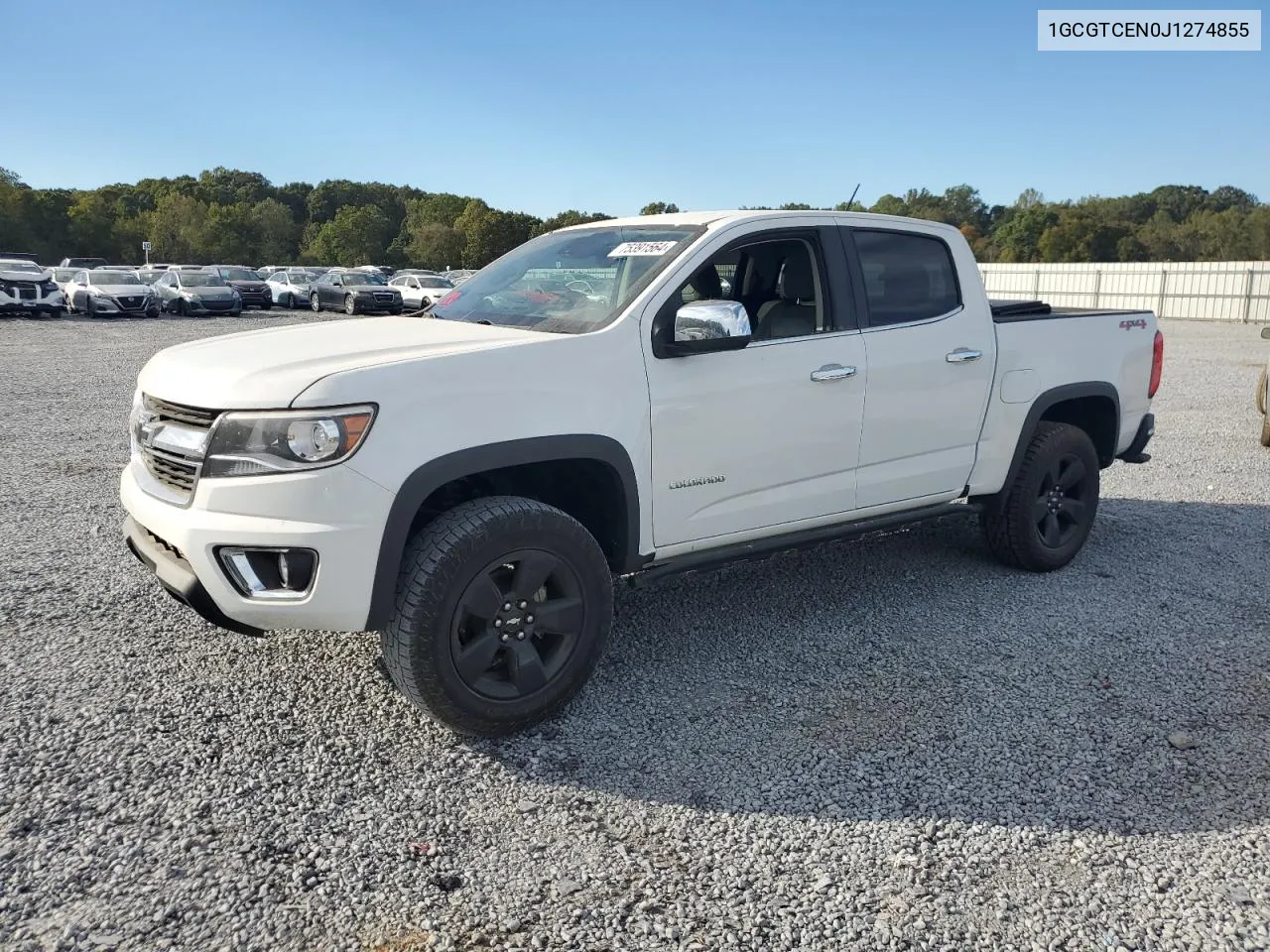 2018 Chevrolet Colorado Lt VIN: 1GCGTCEN0J1274855 Lot: 75391564