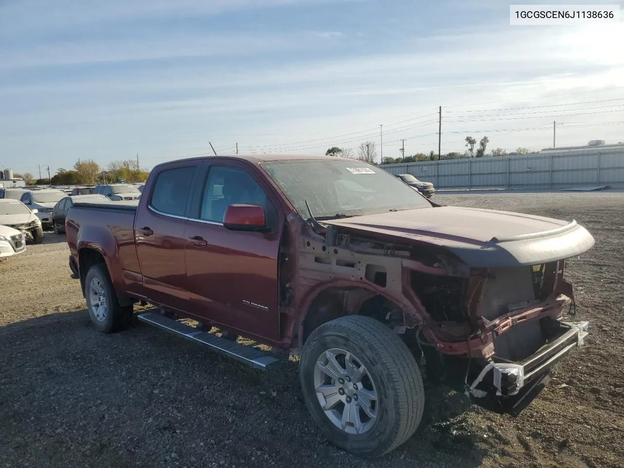 2018 Chevrolet Colorado Lt VIN: 1GCGSCEN6J1138636 Lot: 77091124