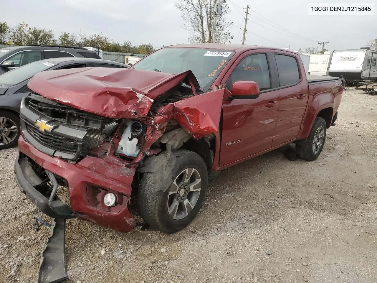 2018 Chevrolet Colorado Z71 VIN: 1GCGTDEN2J1215845 Lot: 77279754